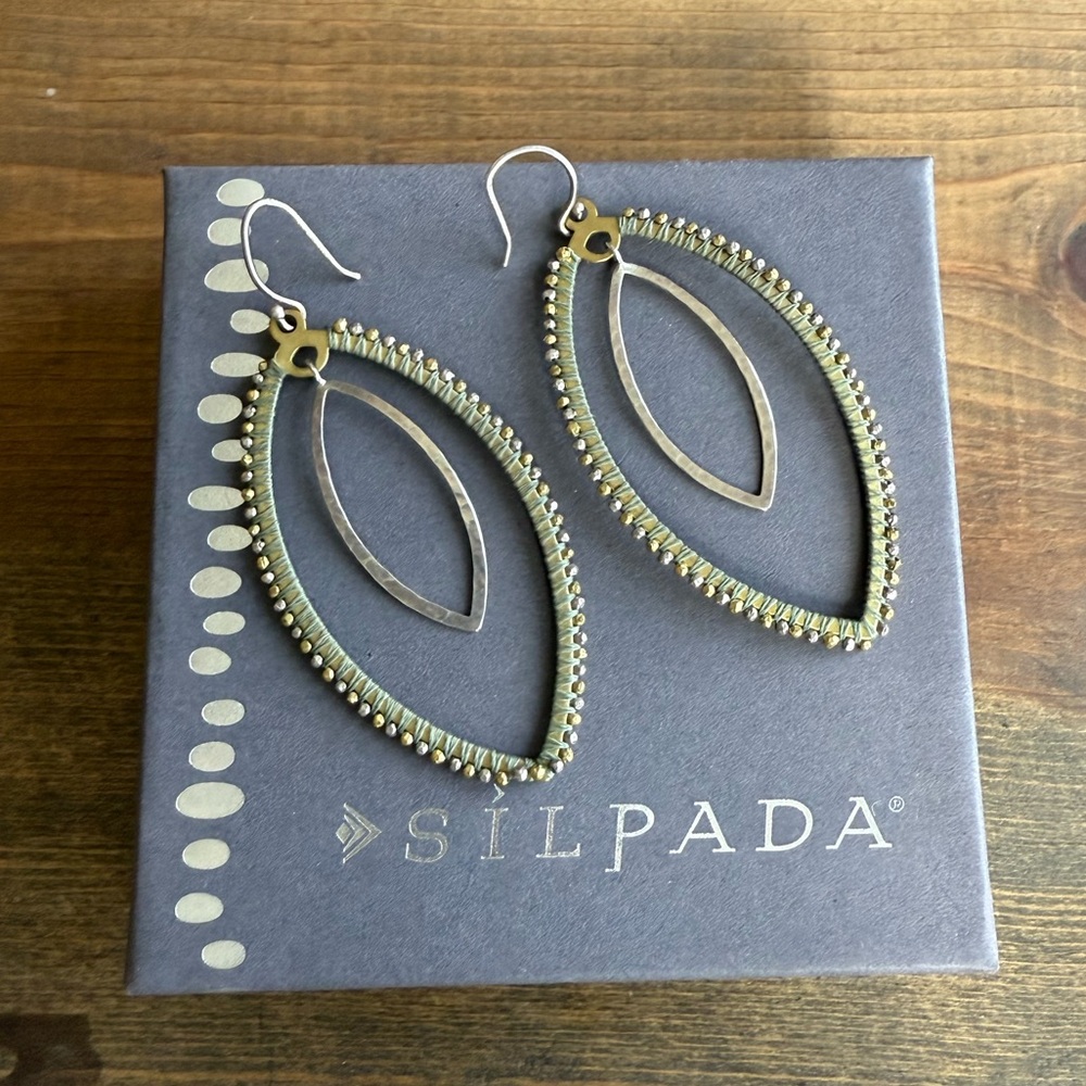 Silpada Sterling Silver & Brass Earrings